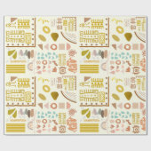 Verpakkingspapier 30 x 6 m oud Boho Cadeaupapier (Vlak)