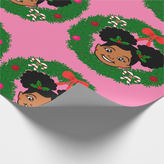 Verpakkingspapier, Afrikaanse Amerikaanse kerstmis Cadeaupapier (Hoek)