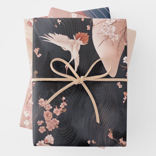 Verpakkingspapier als Decoupage Chinoiserie Pink H Inpakpapier Vel (In situ)