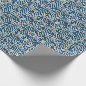 Verpakkingspapier - Art Nouveau Blue  Cadeaupapier (Hoek)