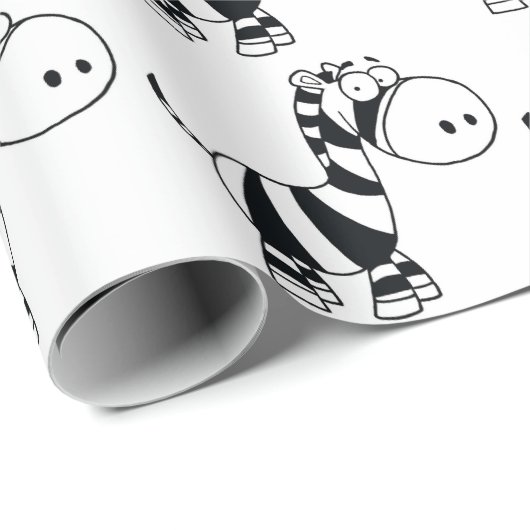 Verpakkingspapier - Baby Zebra Cadeaupapier (Rol Hoek)