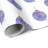 Verpakkingspapier - Blauw boomversiering Cadeaupapier (Rol Hoek)