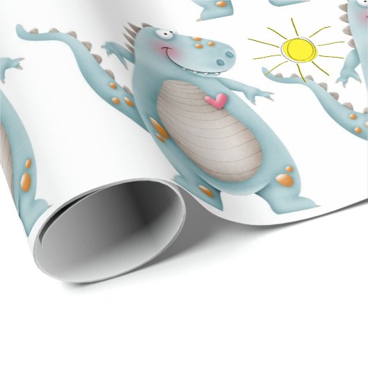 Verpakkingspapier - Blauw dun duinontwerp 2 Cadeaupapier (Rol Hoek)