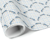 Verpakkingspapier - Blauwe mariniers op beton Cadeaupapier (Rol Hoek)