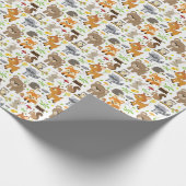 Verpakkingspapier - bosdieren 2 cadeaupapier (Hoek)