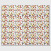 Verpakkingspapier - bosdieren cadeaupapier (Vlak)