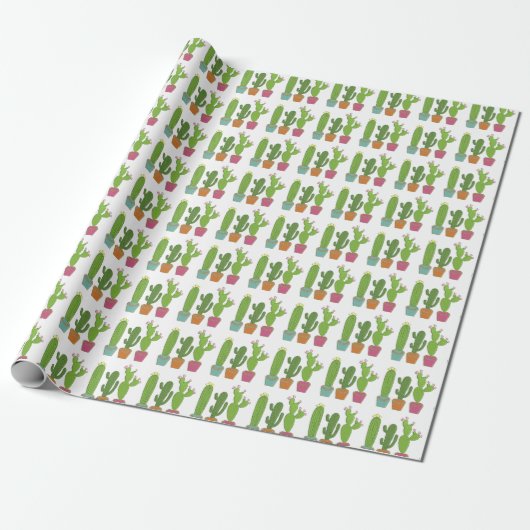 Verpakkingspapier - Cactus Cadeaupapier (Uitgerold)
