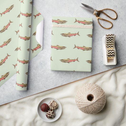 Verpakkingspapier - Chinook zalm Cadeaupapier (Crafts)