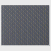 Verpakkingspapier - Geometrisch goud en blauw patr Cadeaupapier (Vlak)