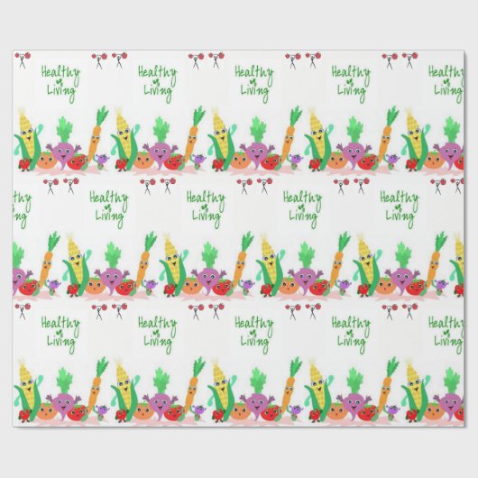 Verpakkingspapier Gezondheidsvoedingsmiddelen Cadeaupapier (Vlak)