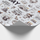 Verpakkingspapier Happy Birthday Cadeaupapier (Hoek)