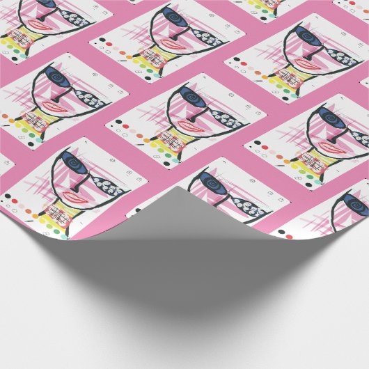 Verpakkingspapier - Het meisje is roze Cadeaupapier (Hoek)