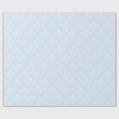 Verpakkingspapier - Icy Blue Damask Cadeaupapier (Vlak)