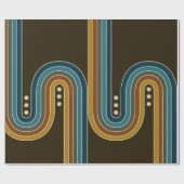 Verpakkingspapier in drievoudig Stip - bruin Cadeaupapier (Vlak)