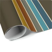 Verpakkingspapier in drievoudig Stip - bruin Cadeaupapier (Rol Hoek)