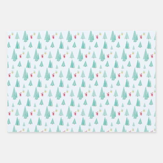 Verpakkingspapier | Kerstkerstfeest (Woodland Surp Inpakpapier Vel (Voorkant 3)