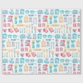 Verpakkingspapier - keukengereedschap cadeaupapier (Vlak)