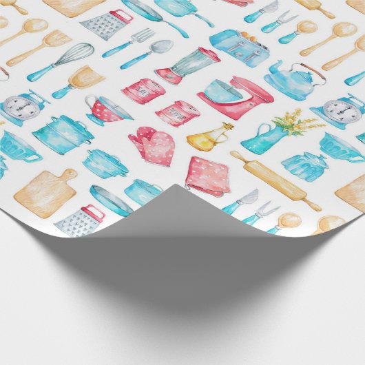 Verpakkingspapier - keukengereedschap cadeaupapier (Hoek)