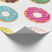 Verpakkingspapier= kleurrijke donuts - Birthday Cadeaupapier (Hoek)