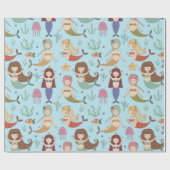 Verpakkingspapier - Laten we zeemeerminnen zijn Cadeaupapier (Vlak)