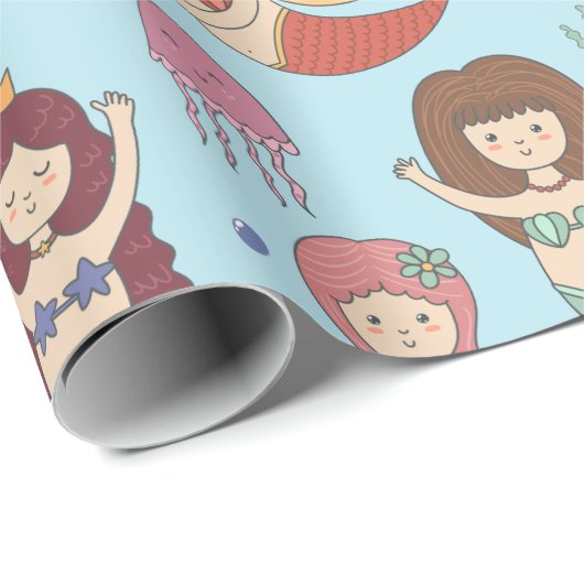 Verpakkingspapier - Laten we zeemeerminnen zijn Cadeaupapier (Rol Hoek)