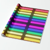 Verpakkingspapier - LGBT-neonverlichting Cadeaupapier (Uitgerold)
