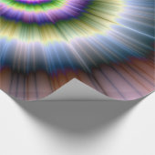 Verpakkingspapier met blauw groen en roze cadeaupapier (Hoek)