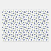 Verpakkingspapier met bosbessen inpakpapier vel (Voorkant)