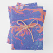 Verpakkingspapier met een creatief waterverf patro inpakpapier vel (In situ)