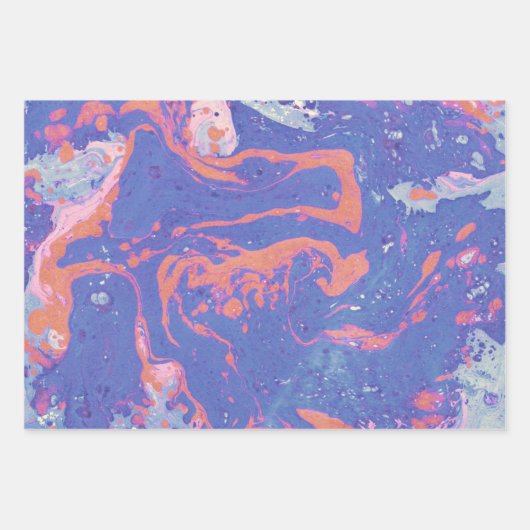 Verpakkingspapier met een creatief waterverf patro inpakpapier vel (Voorkant)