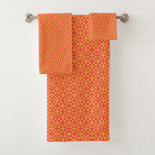 Verpakkingspapier met een patroon met sinaasappel, bad handdoek