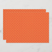 Verpakkingspapier met een patroon met sinaasappel, bedankkaart (Voorkant / Achterkant)