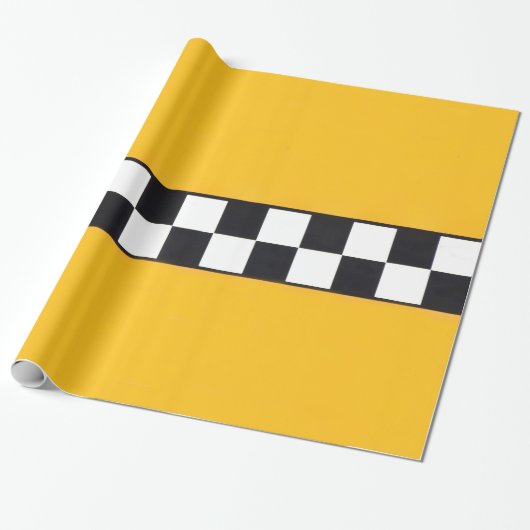Verpakkingspapier met gele Taxi Cadeaupapier (Uitgerold)