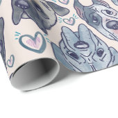 Verpakkingspapier met groot gesteente handgeschild cadeaupapier (Rol Hoek)