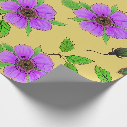 Verpakkingspapier met lentafdruk cadeaupapier (Hoek)