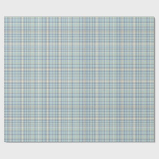 Verpakkingspapier met tartan Pset Blue Figarations Cadeaupapier (Vlak)