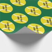 verpakkingspapier met tennisballen cadeaupapier (Hoek)