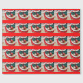 verpakkingspapier met vakantietabel cadeaupapier (Vlak)