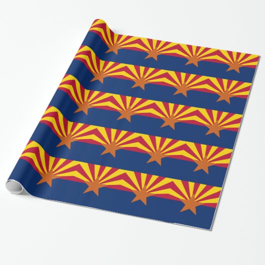 Verpakkingspapier met vlag van Arizona Cadeaupapier (Uitgerold)