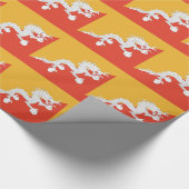 Verpakkingspapier met vlag van Bhutan Cadeaupapier (Hoek)