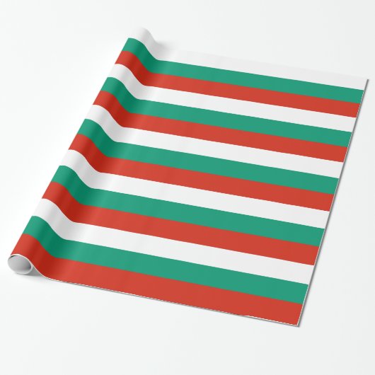 Verpakkingspapier met vlag van Bulgarije Cadeaupapier (Uitgerold)