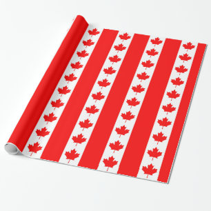 Verpakkingspapier met vlag van Canada Cadeaupapier