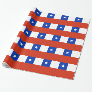 Verpakkingspapier met vlag van Chili Cadeaupapier