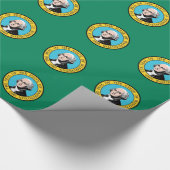 Verpakkingspapier met vlag van de staat Washington Cadeaupapier (Hoek)