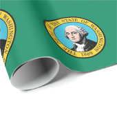 Verpakkingspapier met vlag van de staat Washington Cadeaupapier (Rol Hoek)