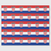 Verpakkingspapier met vlag van Kroatië Cadeaupapier (Vlak)