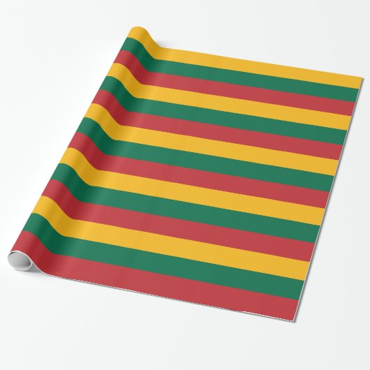 Verpakkingspapier met Vlag van Litouwen Cadeaupapier (Uitgerold)