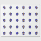 Verpakkingspapier met vlag van Massachusetts Cadeaupapier (Vlak)