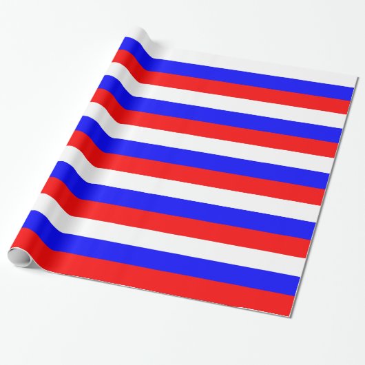 Verpakkingspapier met vlag van Rusland Cadeaupapier (Uitgerold)