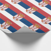 Verpakkingspapier met vlag van Servië Cadeaupapier (Hoek)